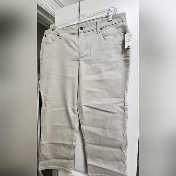 Talbots Light Tan Crop Jeans - Picture 1 of 4
